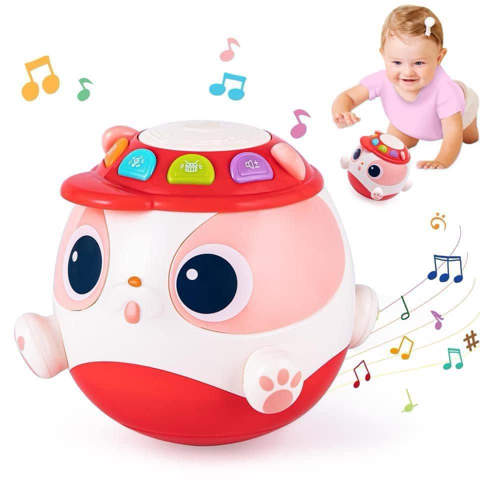 Baby Musical Puppy Shaped Drum Tumbler Toys Light Up 1 Year Old Sensory Toy